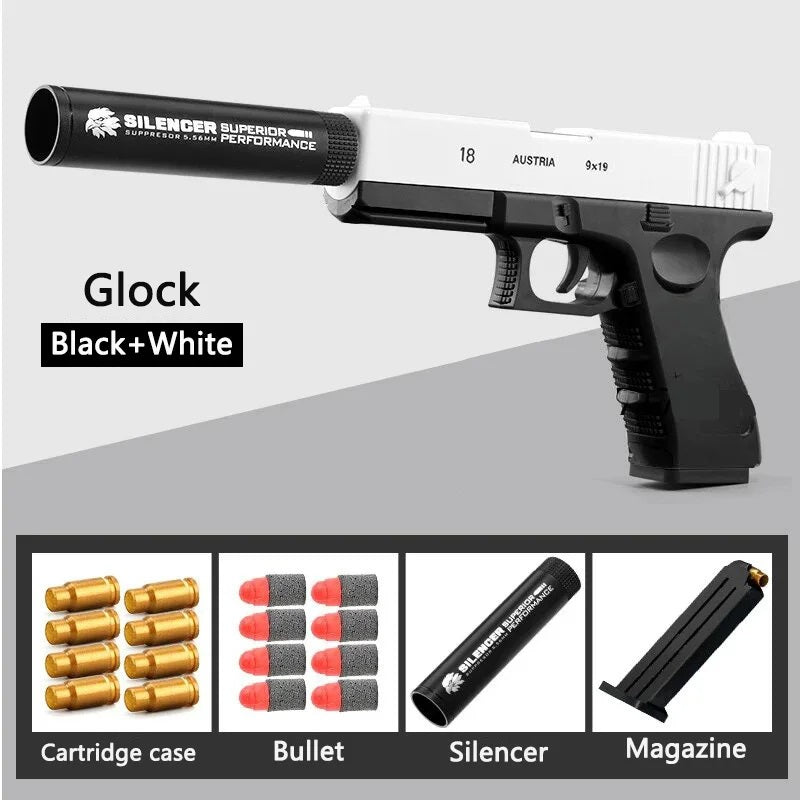 Desert Eagle Toy Gun Shell Ejection Airsoft Pistol Soft Foam Bullet CS Weapon