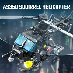 468 PCs Military Attack Helicopter Assemble Building Blocks MOC Toys