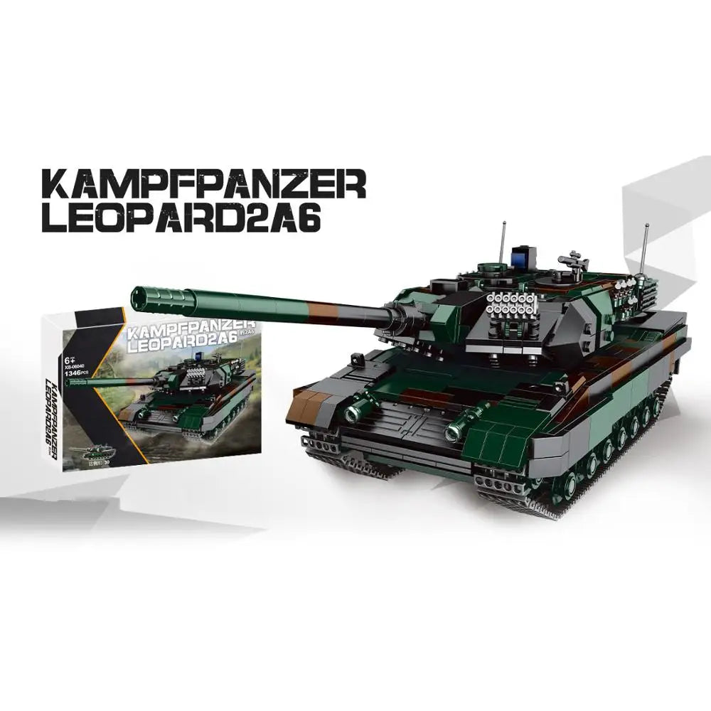 1346pcs Leopard 2A6 Main Battle Tank Batisbricks Building Block Brick Figure Toys