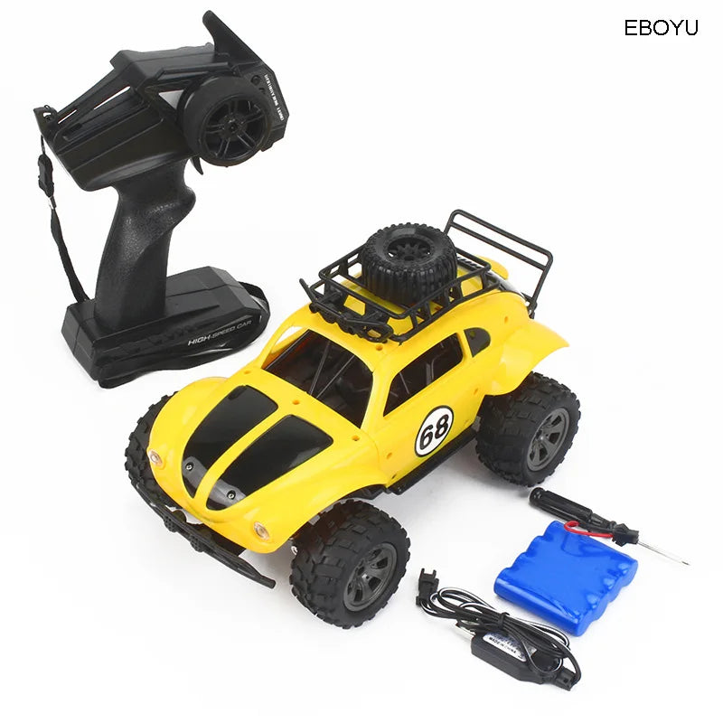 Race the 1:18 RC Beetle Truck – 4WD High-Speed Off-Road Toy!