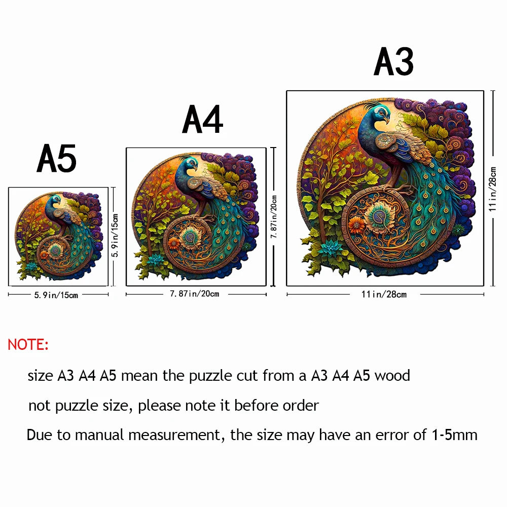 Build The 3D Wooden Beautiful Peacock – Animal Jigsaw Puzzle Toy!