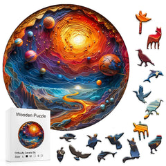 Build The Wooden Beautiful Artistic Galaxy Pattern – Jigsaw Puzzle Toy!