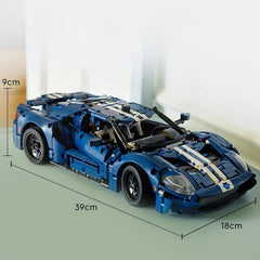 Build the Ford GT Muscle Race Car – MOC Vehicle Model Block Set!