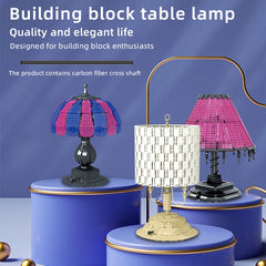 1433PCS City Lighting Classic Retro Cylinder Table Lamp Model Building Block Home Decoration Brick Toys