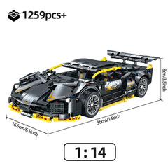 1229Pcs Sports Car Building Block Kit 1:14 Scale Sports Car Model Toys