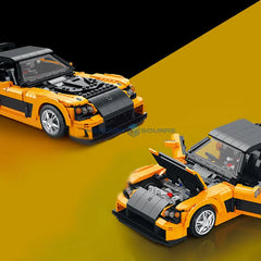 1482pcs Supercar Series Original Design RX7 Model Building Blocks MOC Bricks Toys