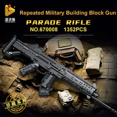 1352PCS Military Army Weapons Gun Parade Sniper Rifle Building Blocks Bricks Toys