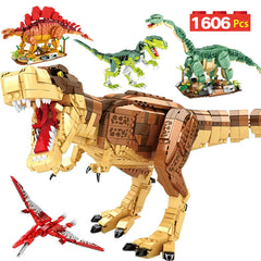 1606pcs City Jurassic Dinosaur Park Tyrannosaurus Rex Building Blocks Bricks Toy