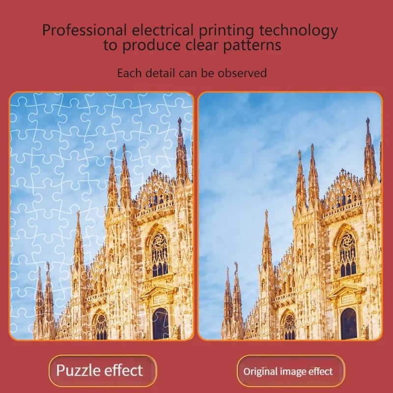 70*50cm 1000PCS Paper Jigsaw Puzzle Landscape Series - the Cathedral