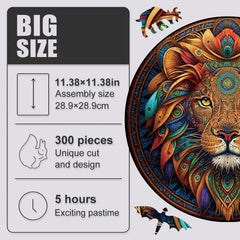 Build The 3D Wooden Mandala Lion – Animal Jigsaw Puzzle Toy!