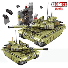 1386PCS Military The Scorpio Tiger Tank Building Blocks Weapons MOC Bricks Toys