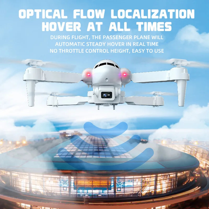 RC Plane with 4K Camera Toys for Kids Remote Control Airbus Folding Quadcopter Aerial FPV Photography Airplane