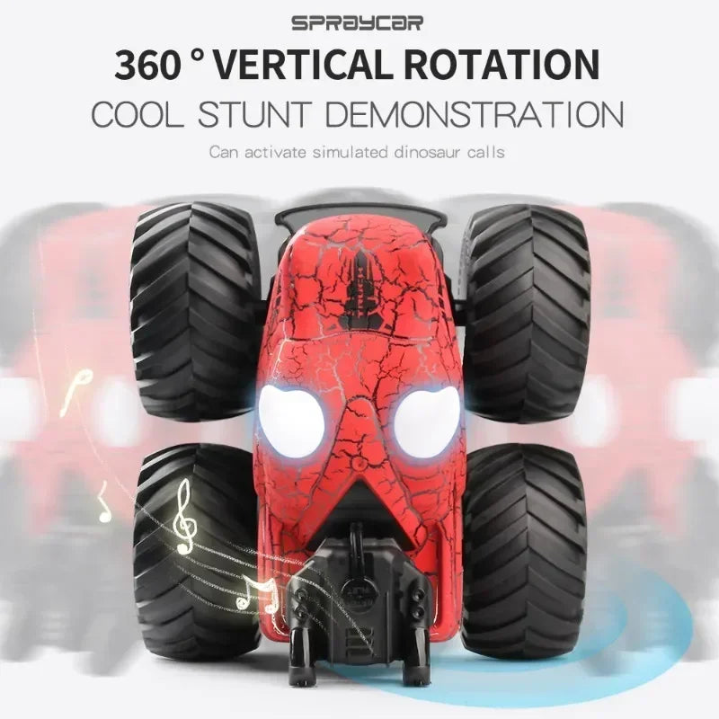 RC Car Remote Control Toy Stand with Lights Spray Dinosaur Electric Vehicle