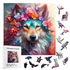 Build The 3D Wooden Beautiful Wolf – Animal Jigsaw Puzzle Toy!