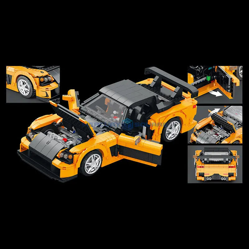 1482pcs Supercar Series Original Design RX7 Model Building Blocks MOC Bricks Toys