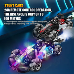 F1 RC Drift Car 2.4G Radio Double Remote Control Spray Stunt Cars 4WD Toys