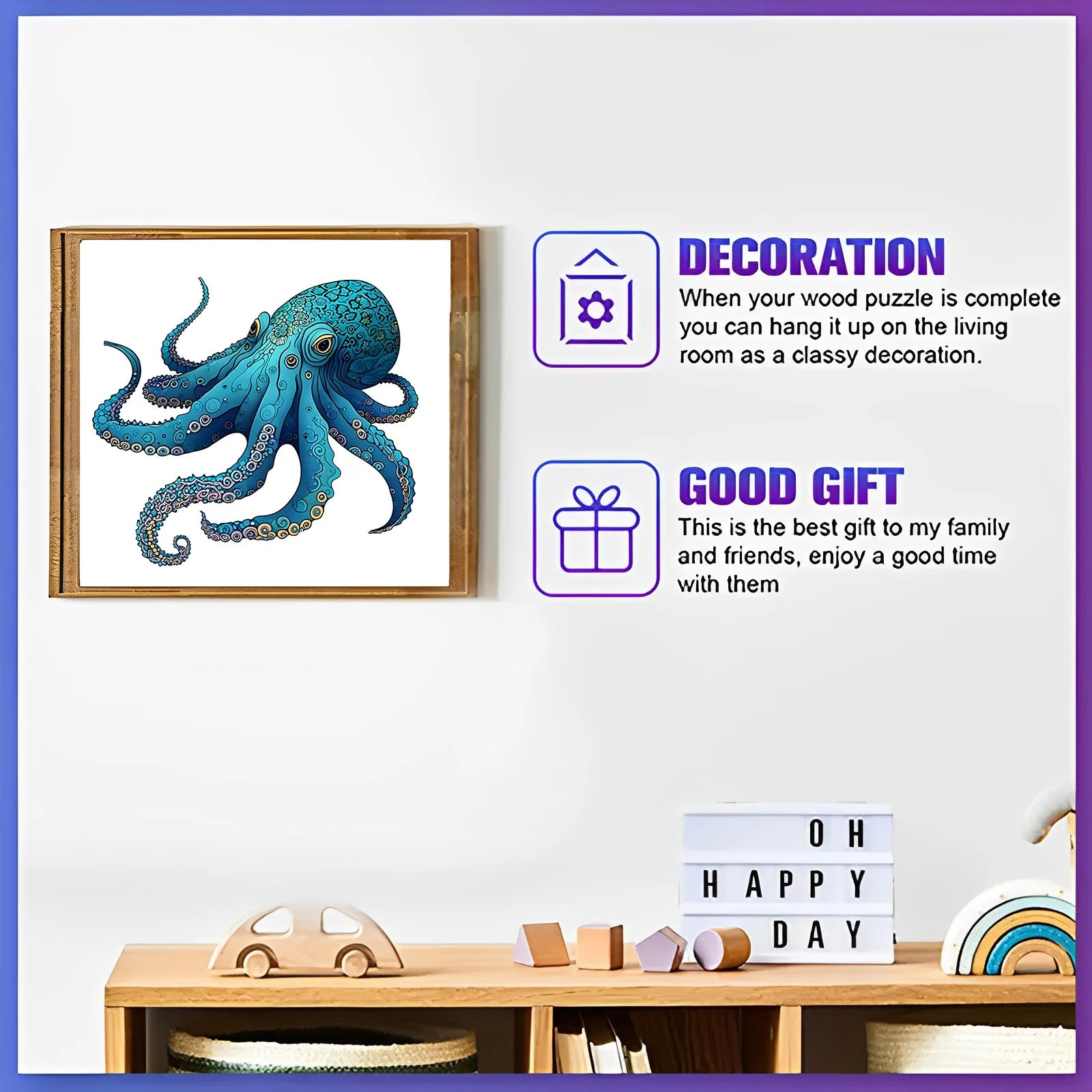 Build The Wooden Octopus Pattern – Animal Jigsaw Puzzle Toy!