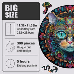 Build The Wooden Magic Mandala Cat – Animal Jigsaw Puzzle Toy!