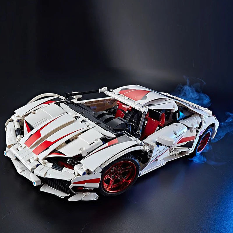 1696PCS Technical LP610 White Lambo Speed Sports Car Building Blocks Bricks Toys