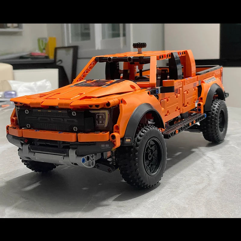 Build F-150 Raptor Car - Pickup Vehicle, Building Blocks Assemble Toy!