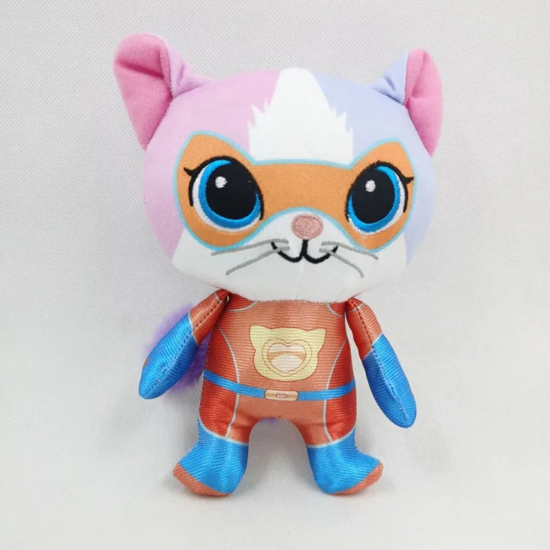 18cm Super Kitties Team Anime Soft Stuffed Plush Animal Doll Toys