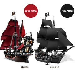 Pirates Ships - Black Pearl & Queen Anne's Revenge Building Blocks Set!