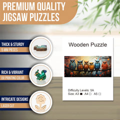 Build The Wooden Beautiful Owl Family –Jigsaw Puzzle Toy!