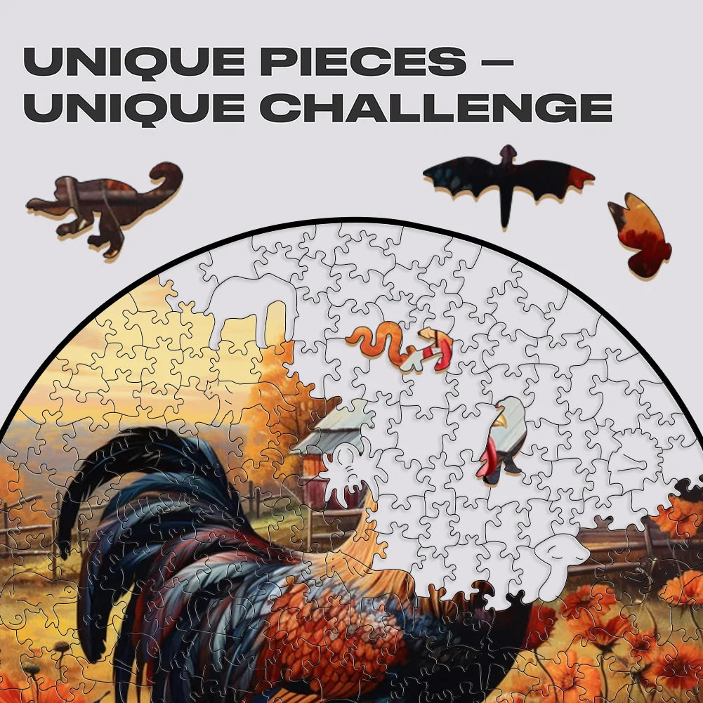 Build The 3D Wooden Beautiful Farm Rooster– Animal Jigsaw Puzzle Toy!