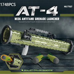 1748PCS Howitzer Bazooka RPG Model Building Blocks Military Launcher Bricks Toys