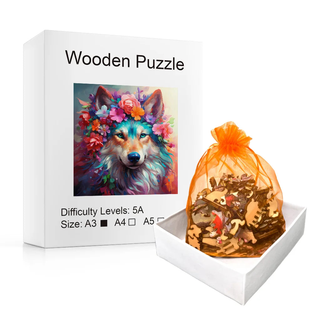 Build The 3D Wooden Beautiful Wolf – Animal Jigsaw Puzzle Toy!