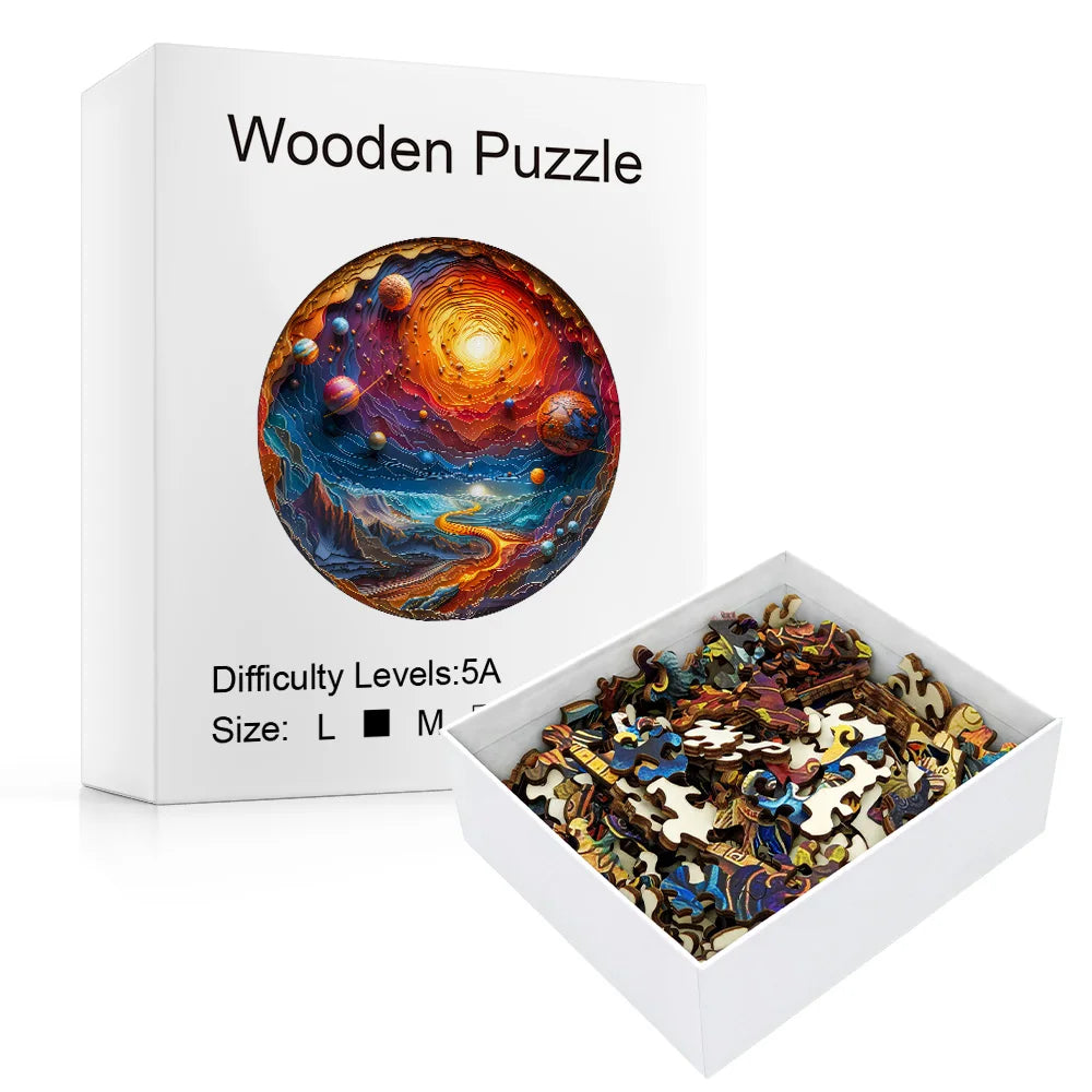 Build The Wooden Beautiful Artistic Galaxy Pattern – Jigsaw Puzzle Toy!