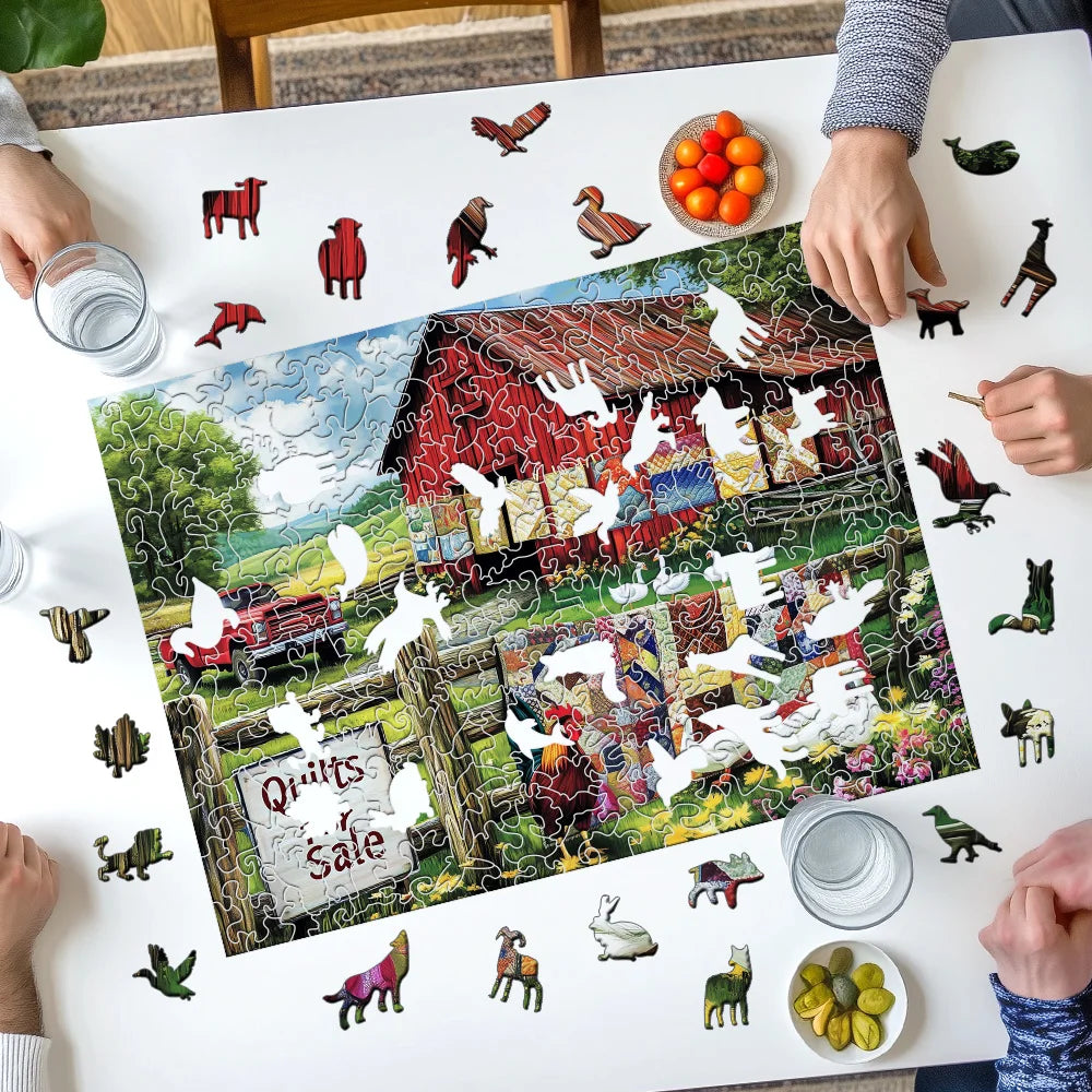 Build The Wooden Green Countryside Farm – Jigsaw Puzzle Toy!