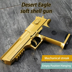 Continuous Firing Toy Pistol - High-Quality Desert Eagle, Soft Bullet Shooter!