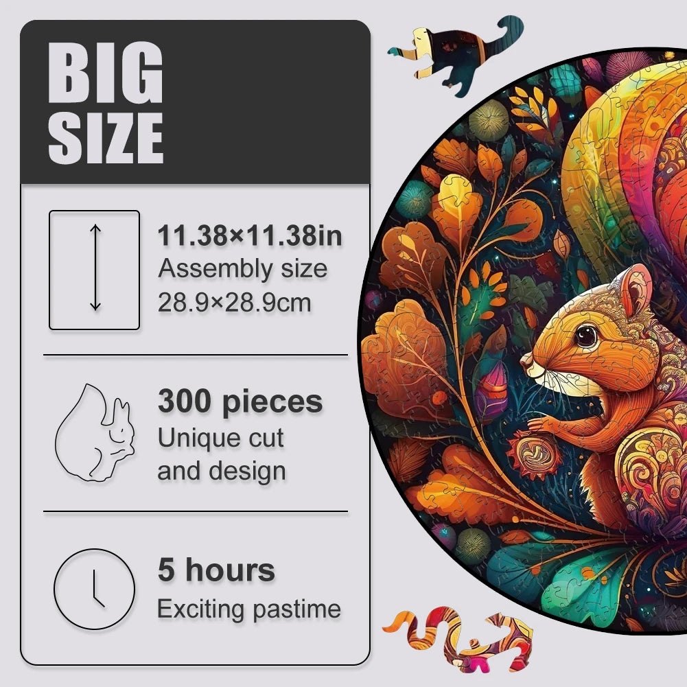 Build The Wooden Mandala Squirrel – Animal Jigsaw Puzzle Toy!