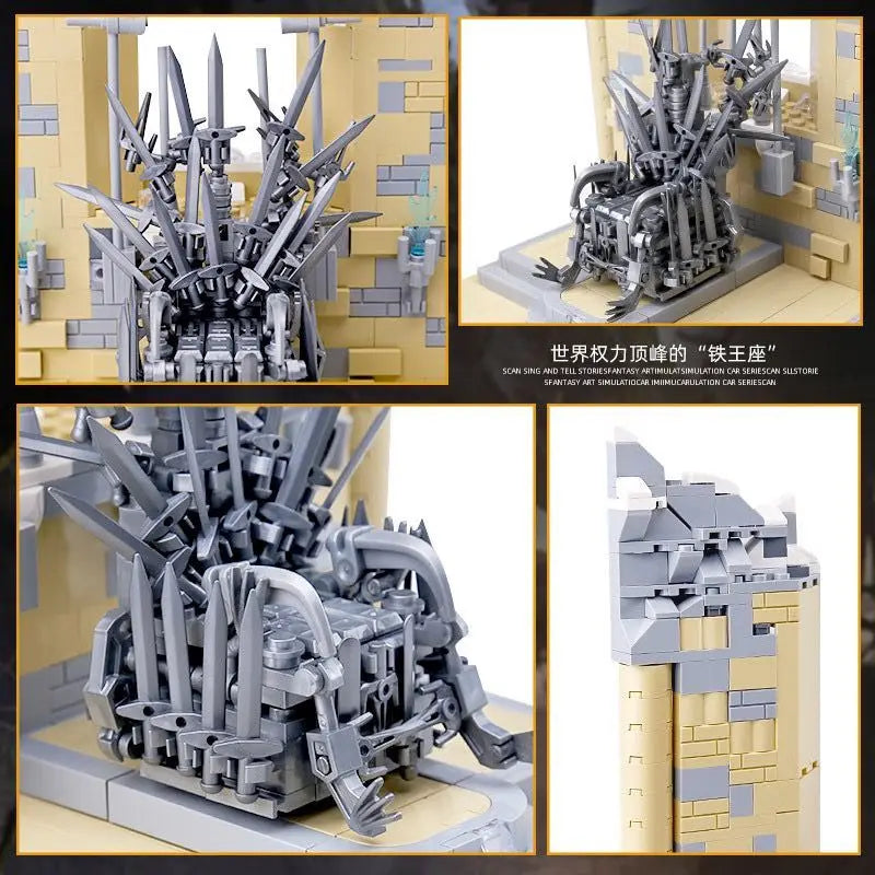 Build the Game of Thrones Iron Throne – Metal Sword Blocks Toy Model!