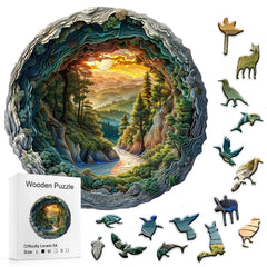 Build The Wooden Beautiful Forest Cave – Jigsaw Puzzle Toy!