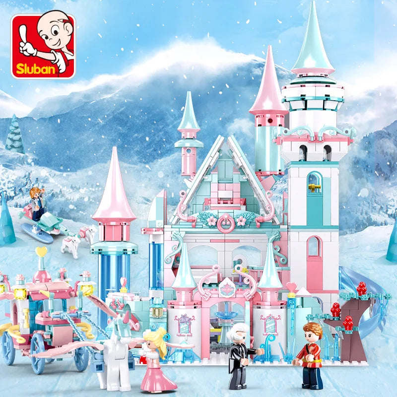 1314PCS Ice Snow World Series Building Blocks Magical Castle Bricks Set Toys