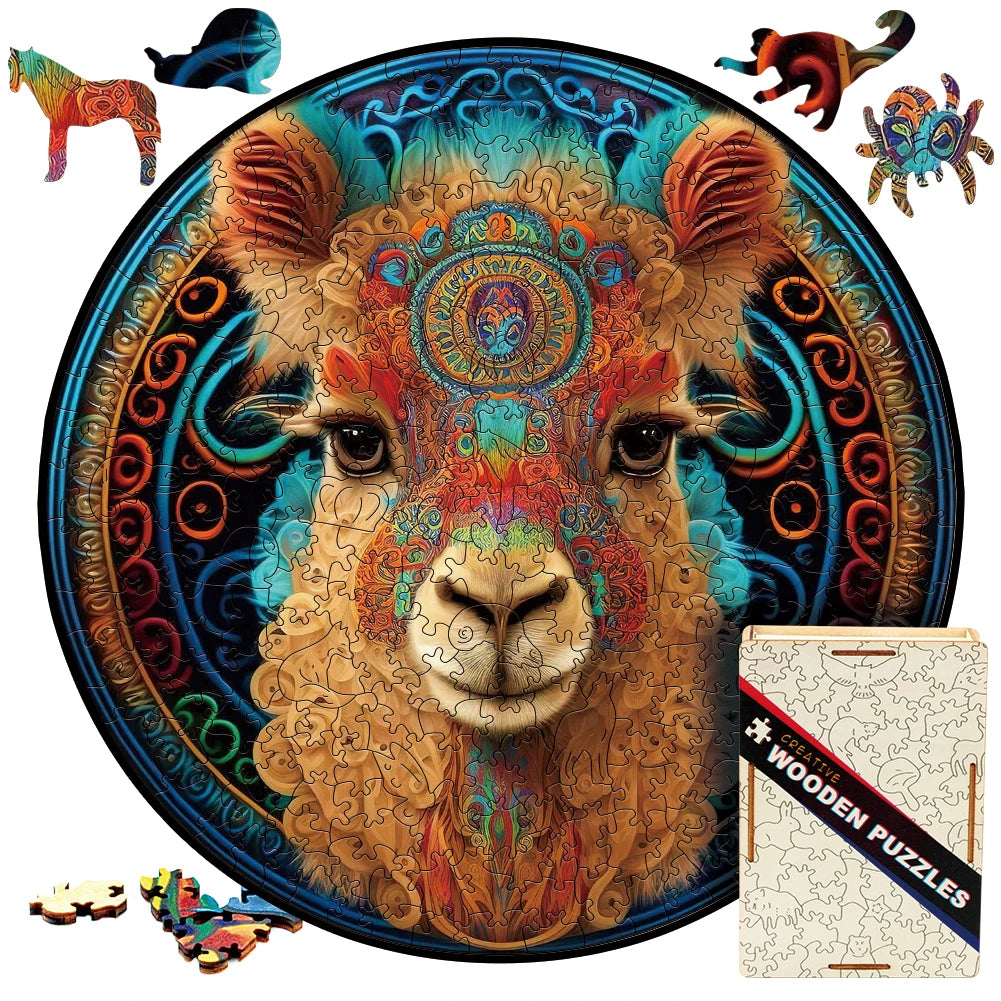 Build The 3D Wooden Beautiful Alpaca – Animal Jigsaw Puzzle Toy!