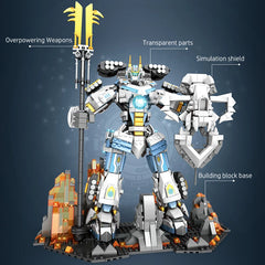 1588PCS Titan Samurai MECHA Model Building Blocks MOC Warrior Bricks DIY Toys