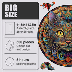 Build The Wooden Mandala Cat – Animal Jigsaw Puzzle Toy!