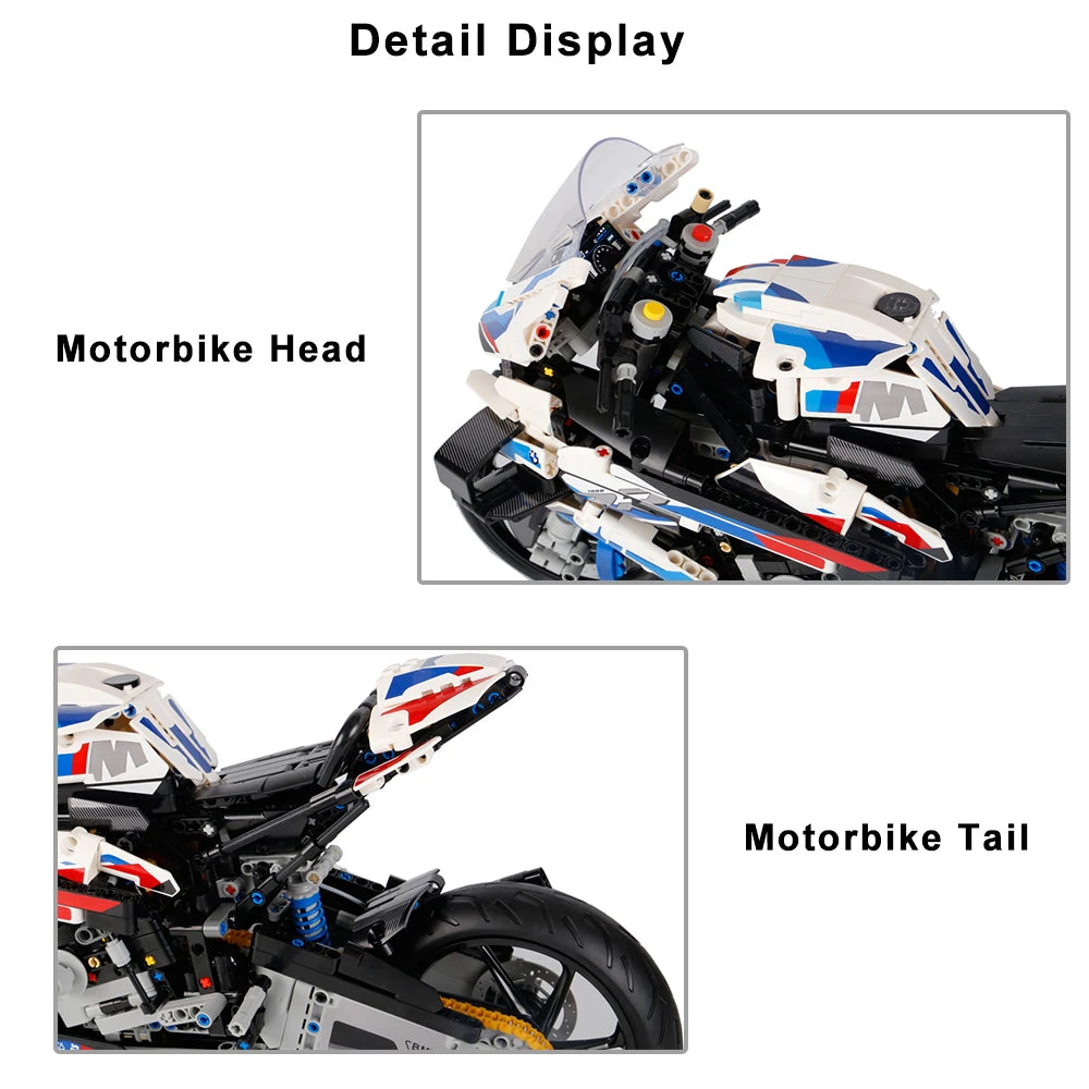 1920PCS Technical M 1000RR Racing Motorcycle Building Blocks Bricks Toys