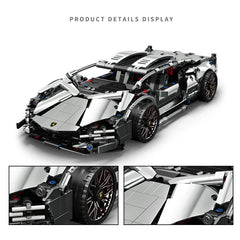 1280Pcs Lamborghini Sports Car Building Blocks Bricks DIY Racing Vehicle  Toys