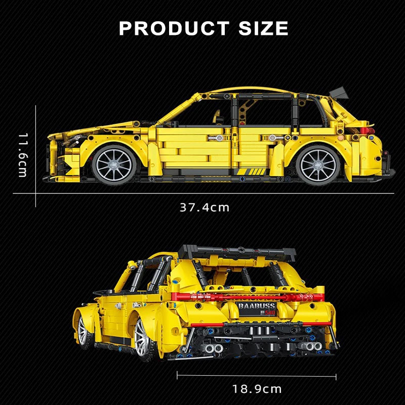 1870PCS Technical Benz's AMG Car Building Blocks Yellow Assemble Bricks Toys