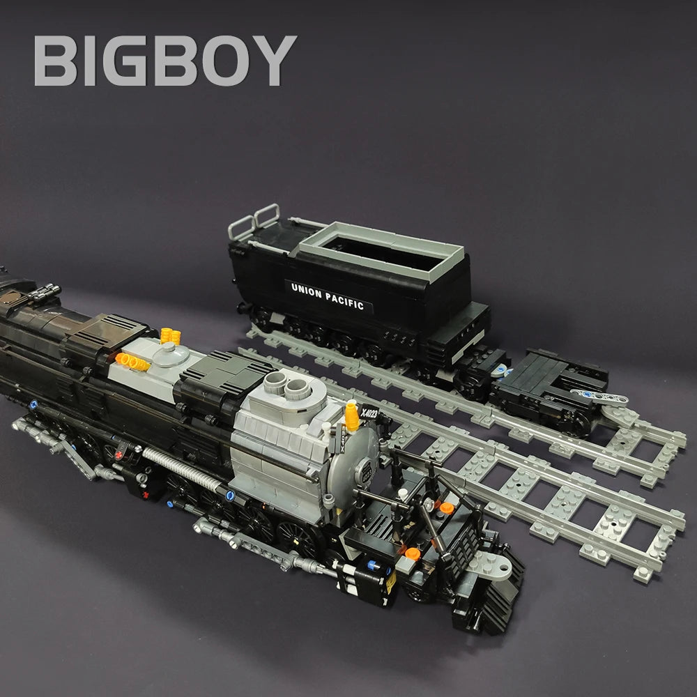 1608pcs The Bigboy Steam Locomotive Train Building Blocks Bricks MOC Toys