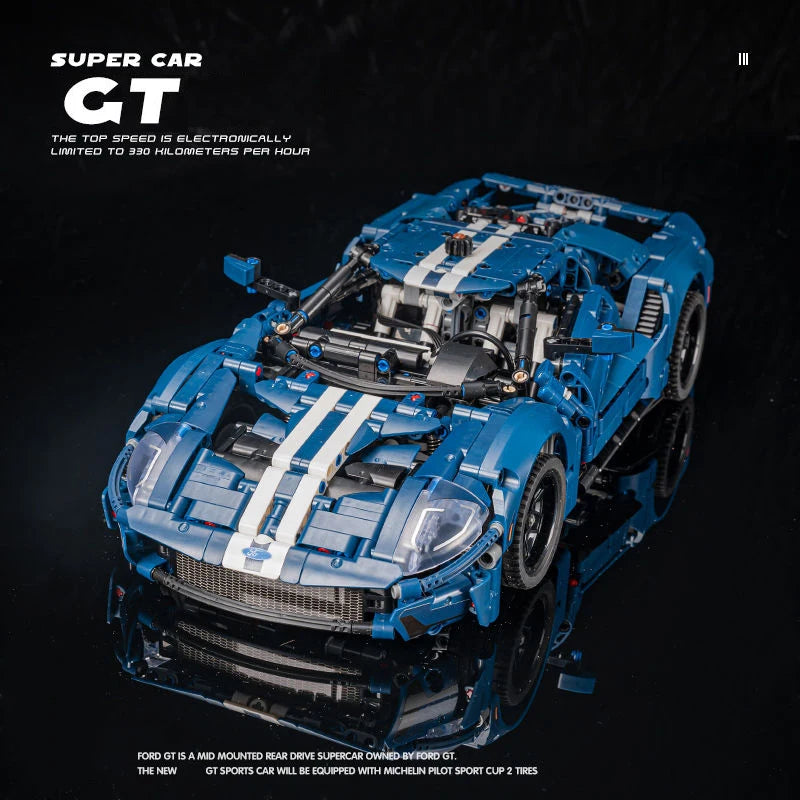 Build the Ford GT Muscle Race Car – MOC Vehicle Model Block Set!