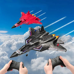 RC Plane SU57 2.4G Radio Remote Control Airplane With LED Lights Toys For Kids