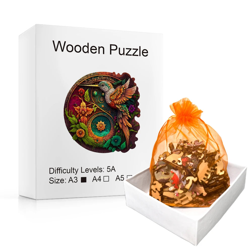 Build The 3D Wooden Hummingbird – Animal Jigsaw Puzzle Toy!