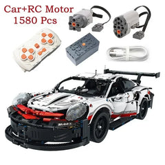 1580pcs Technical Porsche RSR Sport Car Building Blocks Bricks Vehicle Toys