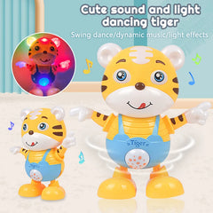 Dancing Electric Cartoon Cute Small Yellow Tiger Doll Baby Early Education