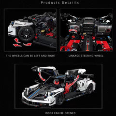 1443PCS Technical Pagani Zonda Sport Car Model Building Blocks Vehicle Toys